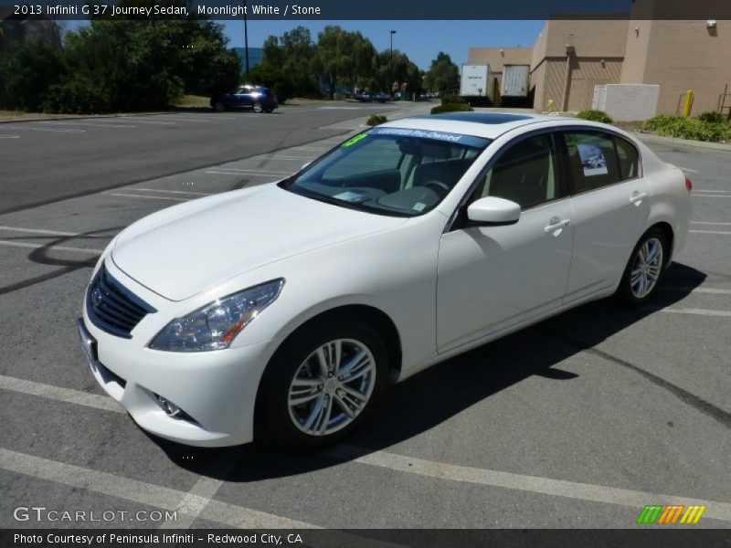 Moonlight White / Stone 2013 Infiniti G 37 Journey Sedan
