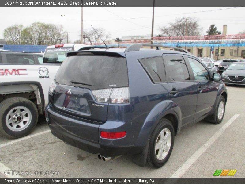Deep Blue Metallic / Beige 2007 Mitsubishi Outlander LS 4WD