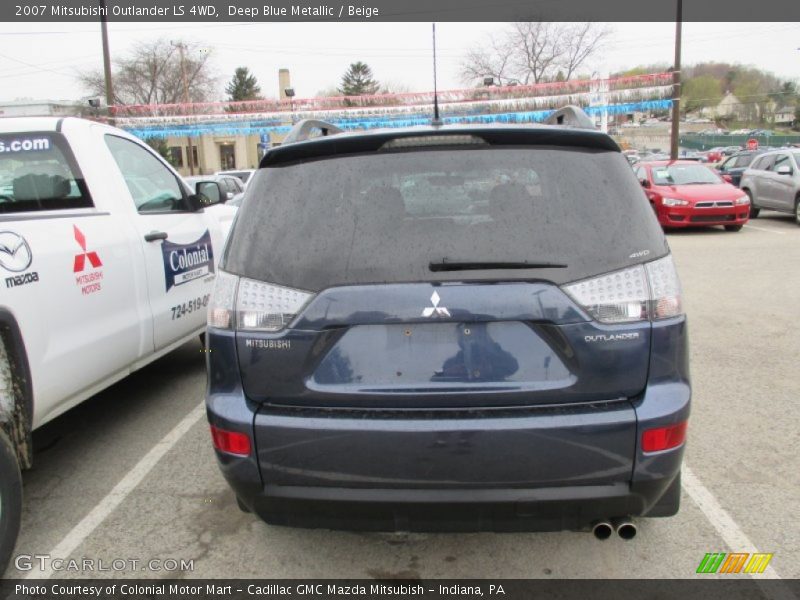 Deep Blue Metallic / Beige 2007 Mitsubishi Outlander LS 4WD