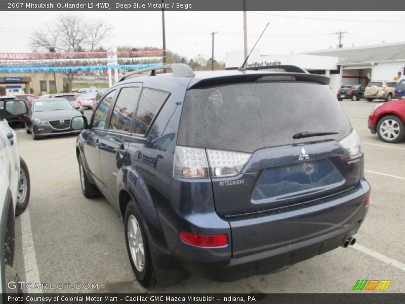 Deep Blue Metallic / Beige 2007 Mitsubishi Outlander LS 4WD