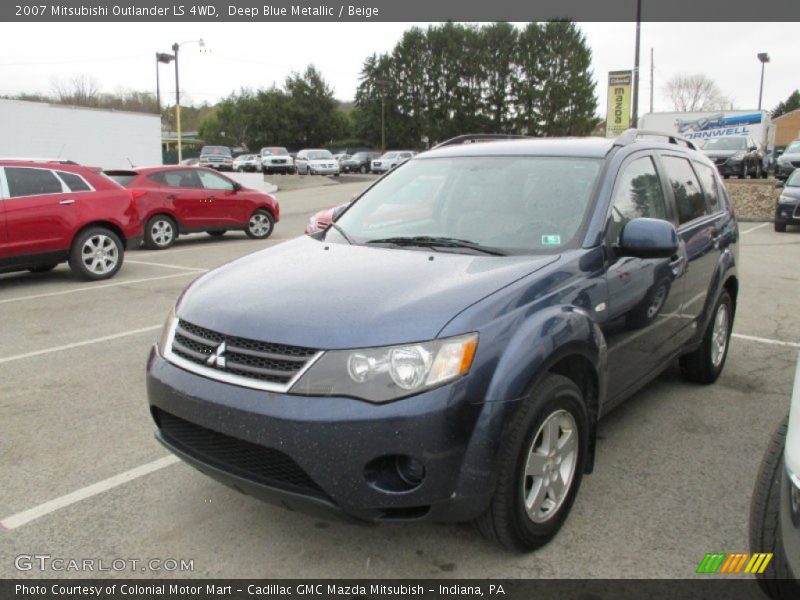Deep Blue Metallic / Beige 2007 Mitsubishi Outlander LS 4WD