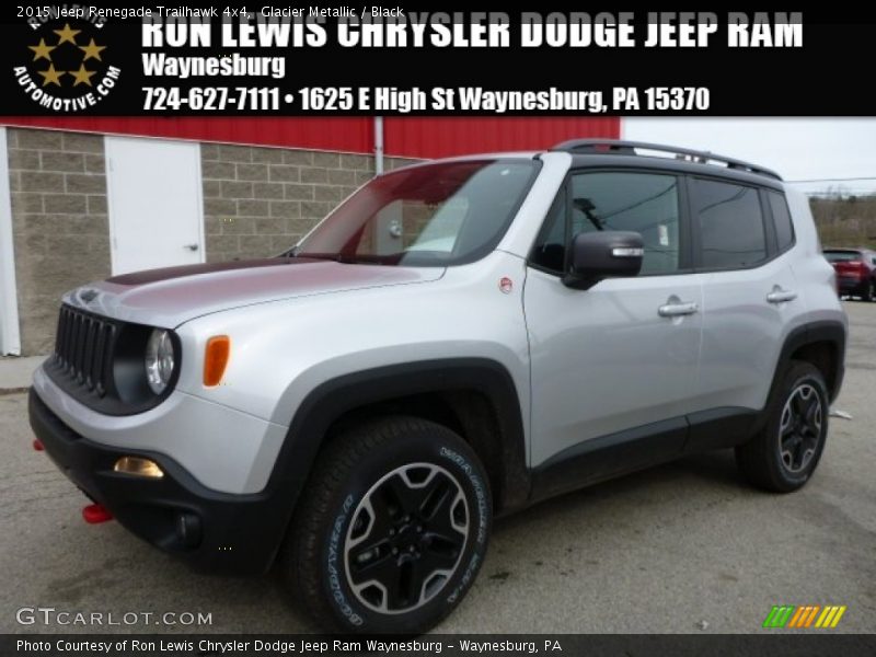 Glacier Metallic / Black 2015 Jeep Renegade Trailhawk 4x4