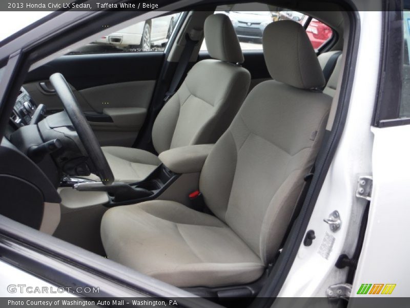 Taffeta White / Beige 2013 Honda Civic LX Sedan