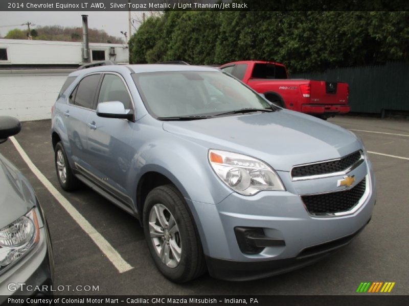 Silver Topaz Metallic / Light Titanium/Jet Black 2014 Chevrolet Equinox LT AWD