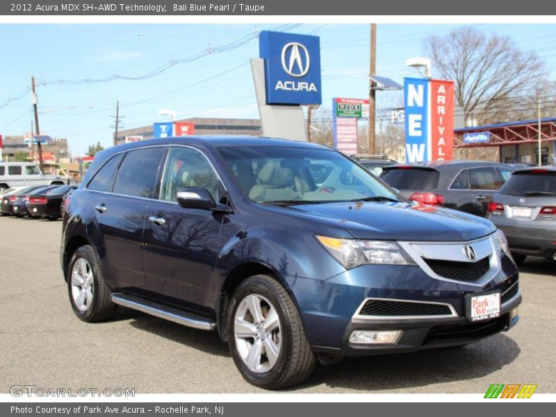 Bali Blue Pearl / Taupe 2012 Acura MDX SH-AWD Technology