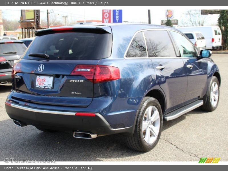 Bali Blue Pearl / Taupe 2012 Acura MDX SH-AWD Technology