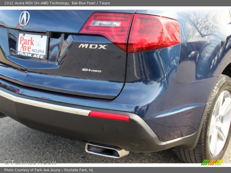 Bali Blue Pearl / Taupe 2012 Acura MDX SH-AWD Technology