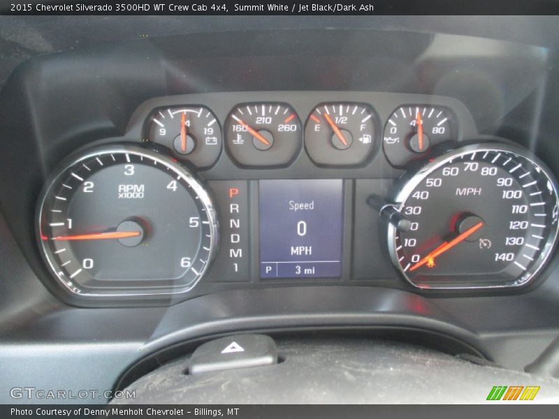 Summit White / Jet Black/Dark Ash 2015 Chevrolet Silverado 3500HD WT Crew Cab 4x4