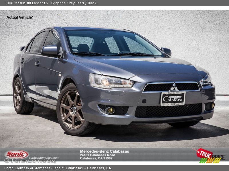 Graphite Gray Pearl / Black 2008 Mitsubishi Lancer ES