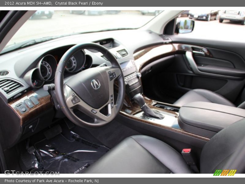 Crystal Black Pearl / Ebony 2012 Acura MDX SH-AWD