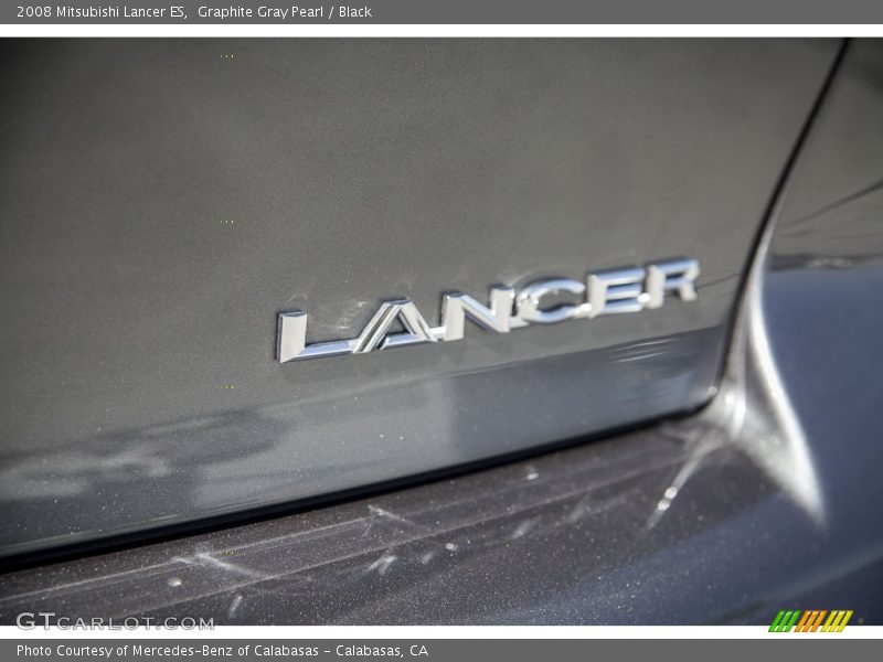 Graphite Gray Pearl / Black 2008 Mitsubishi Lancer ES