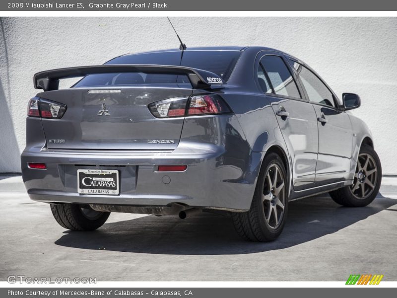Graphite Gray Pearl / Black 2008 Mitsubishi Lancer ES