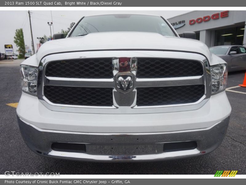 Bright White / Black/Diesel Gray 2013 Ram 1500 SLT Quad Cab