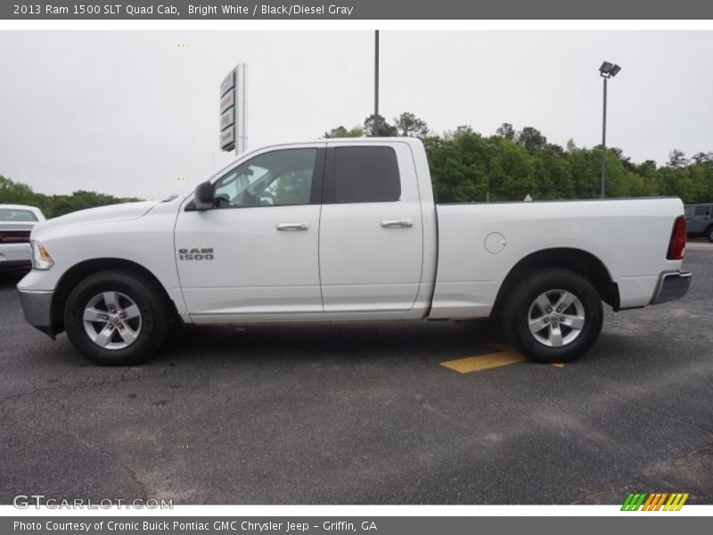 Bright White / Black/Diesel Gray 2013 Ram 1500 SLT Quad Cab