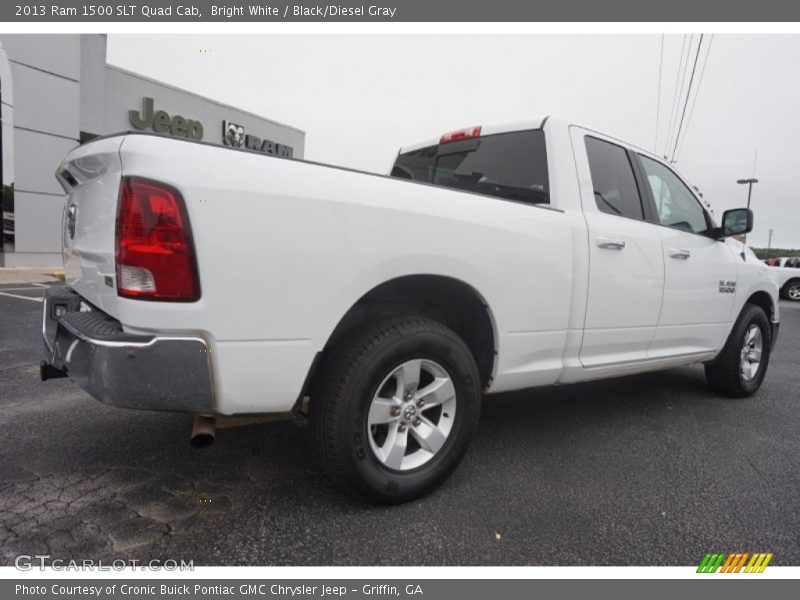 Bright White / Black/Diesel Gray 2013 Ram 1500 SLT Quad Cab