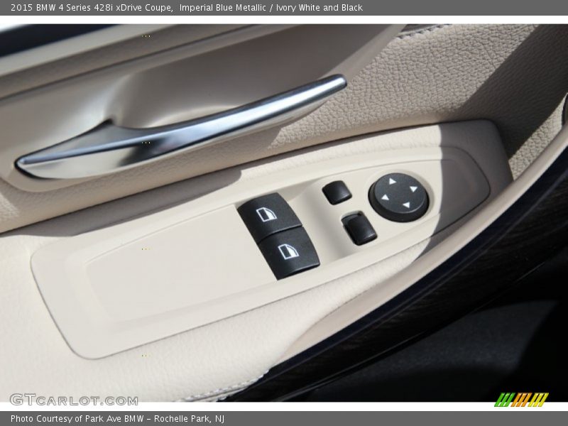 Imperial Blue Metallic / Ivory White and Black 2015 BMW 4 Series 428i xDrive Coupe