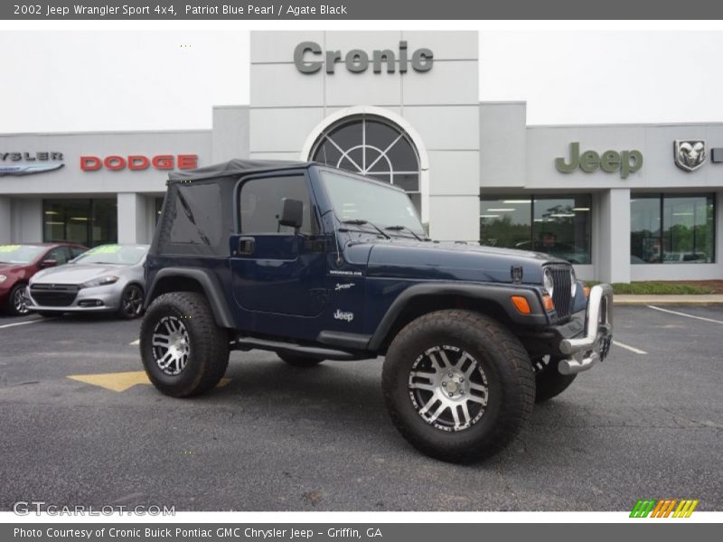 Patriot Blue Pearl / Agate Black 2002 Jeep Wrangler Sport 4x4