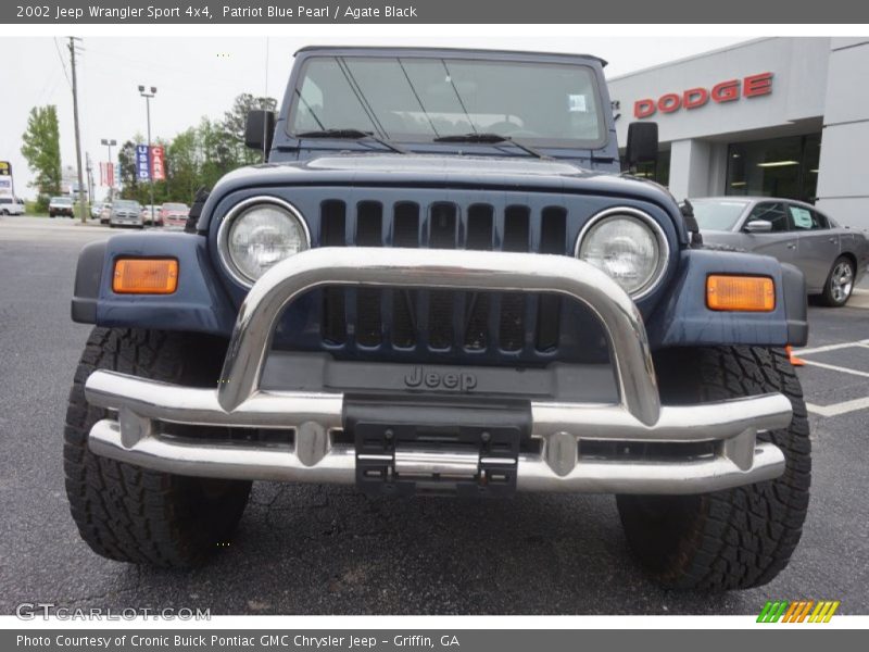 Patriot Blue Pearl / Agate Black 2002 Jeep Wrangler Sport 4x4