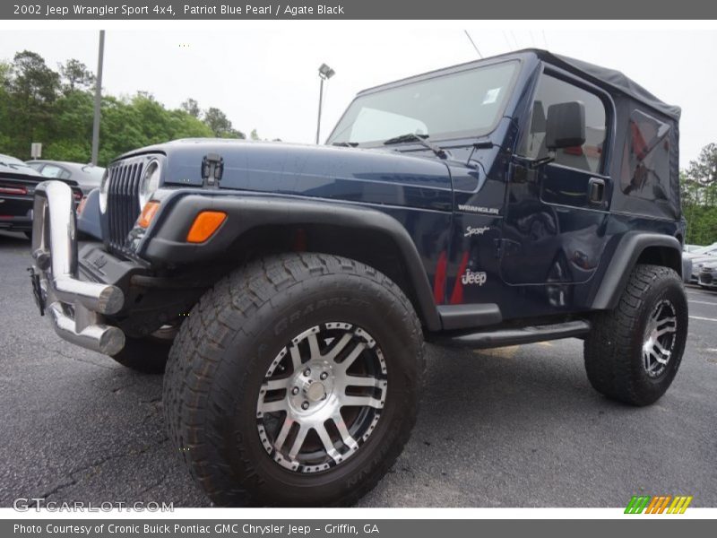 Patriot Blue Pearl / Agate Black 2002 Jeep Wrangler Sport 4x4