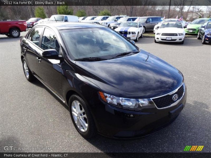 Ebony Black / Black 2012 Kia Forte EX