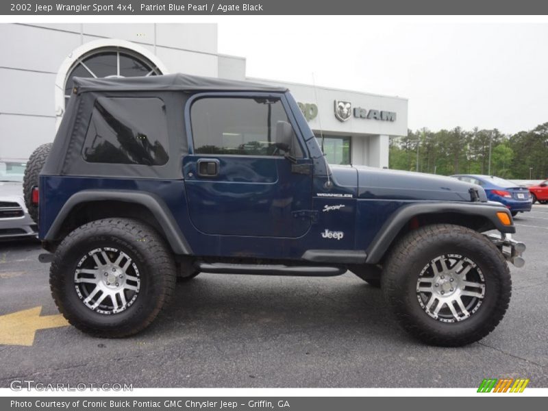 Patriot Blue Pearl / Agate Black 2002 Jeep Wrangler Sport 4x4