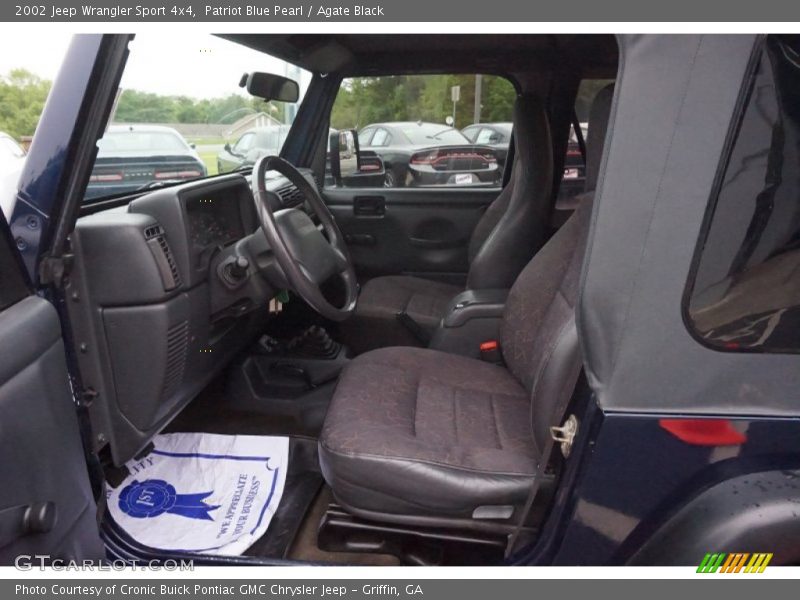 Patriot Blue Pearl / Agate Black 2002 Jeep Wrangler Sport 4x4