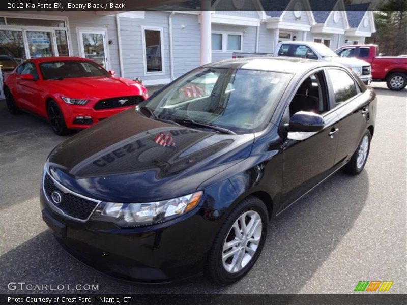 Ebony Black / Black 2012 Kia Forte EX