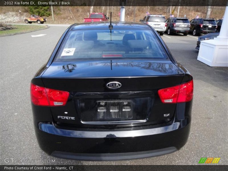 Ebony Black / Black 2012 Kia Forte EX