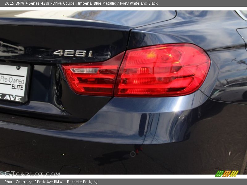 Imperial Blue Metallic / Ivory White and Black 2015 BMW 4 Series 428i xDrive Coupe