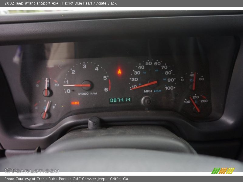 Patriot Blue Pearl / Agate Black 2002 Jeep Wrangler Sport 4x4