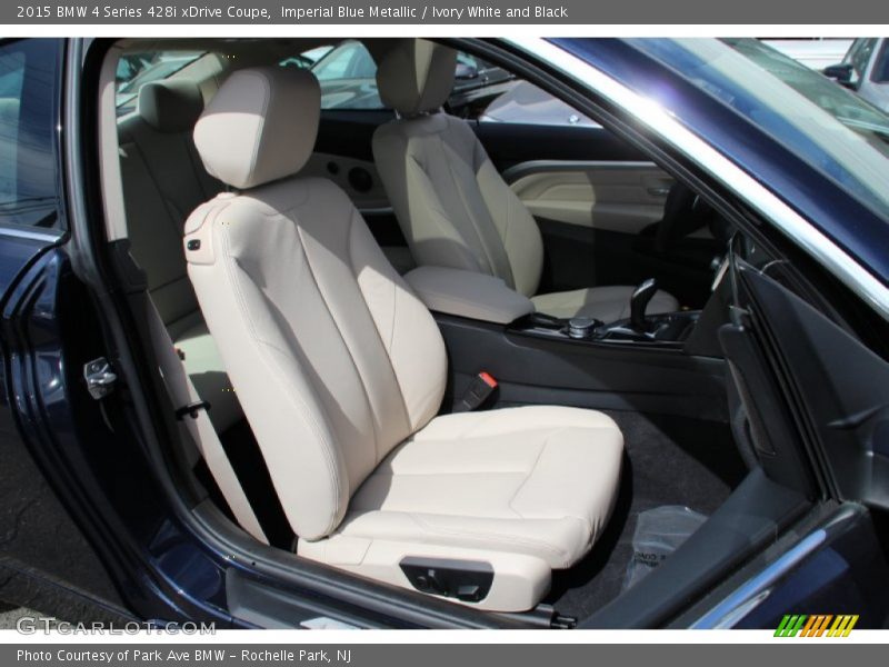 Imperial Blue Metallic / Ivory White and Black 2015 BMW 4 Series 428i xDrive Coupe
