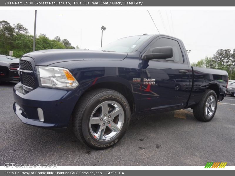 True Blue Pearl Coat / Black/Diesel Gray 2014 Ram 1500 Express Regular Cab