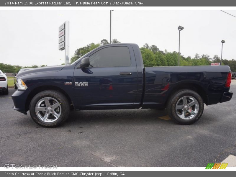 True Blue Pearl Coat / Black/Diesel Gray 2014 Ram 1500 Express Regular Cab