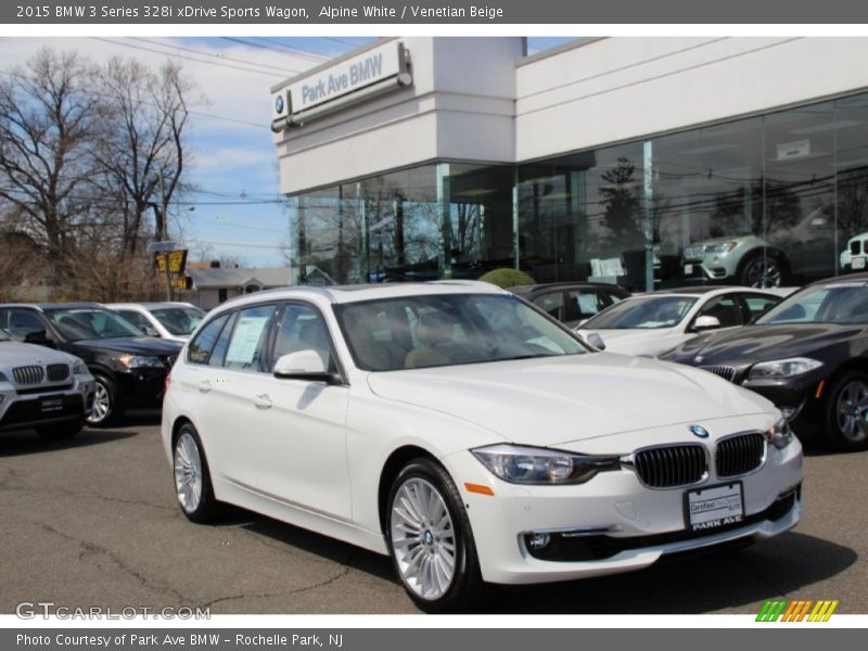 Alpine White / Venetian Beige 2015 BMW 3 Series 328i xDrive Sports Wagon