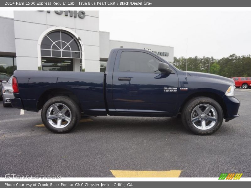 True Blue Pearl Coat / Black/Diesel Gray 2014 Ram 1500 Express Regular Cab
