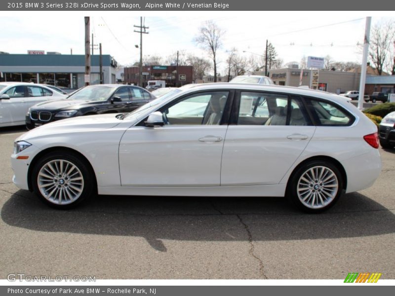 Alpine White / Venetian Beige 2015 BMW 3 Series 328i xDrive Sports Wagon