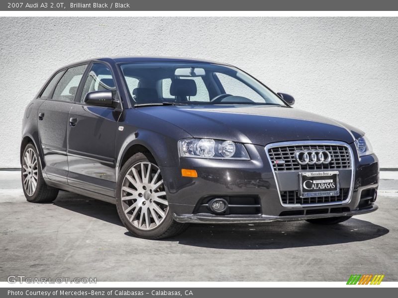 Brilliant Black / Black 2007 Audi A3 2.0T