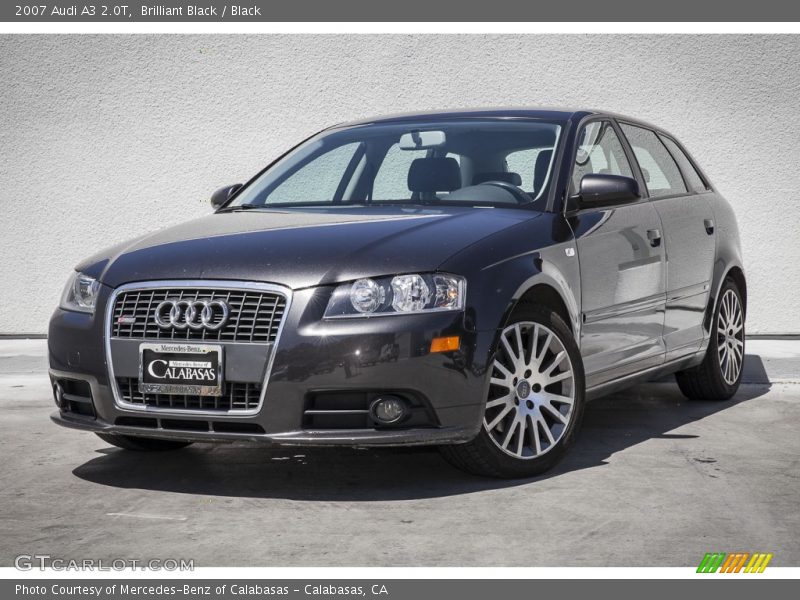 Brilliant Black / Black 2007 Audi A3 2.0T