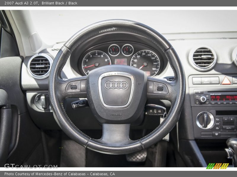 Brilliant Black / Black 2007 Audi A3 2.0T