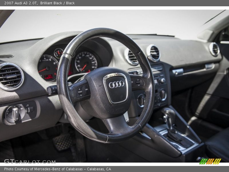 Brilliant Black / Black 2007 Audi A3 2.0T
