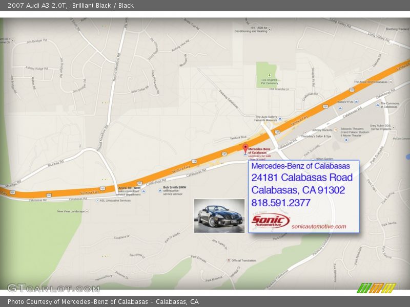 Brilliant Black / Black 2007 Audi A3 2.0T