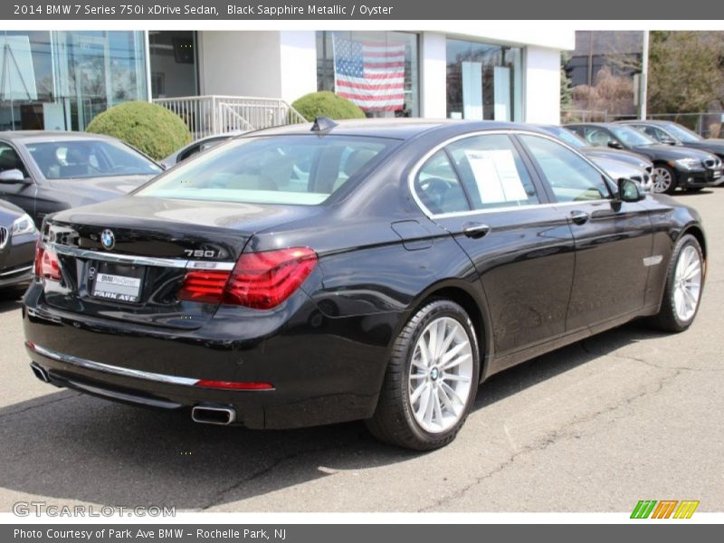 Black Sapphire Metallic / Oyster 2014 BMW 7 Series 750i xDrive Sedan