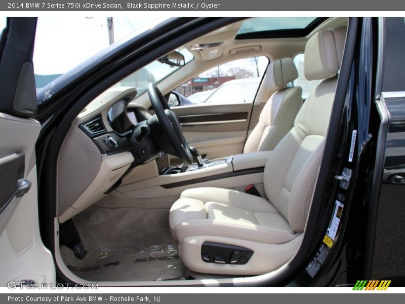 Black Sapphire Metallic / Oyster 2014 BMW 7 Series 750i xDrive Sedan