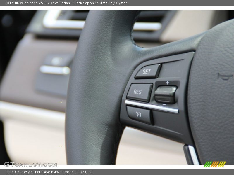 Black Sapphire Metallic / Oyster 2014 BMW 7 Series 750i xDrive Sedan