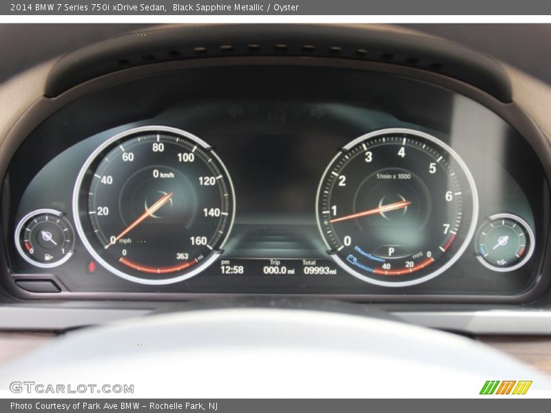 Black Sapphire Metallic / Oyster 2014 BMW 7 Series 750i xDrive Sedan