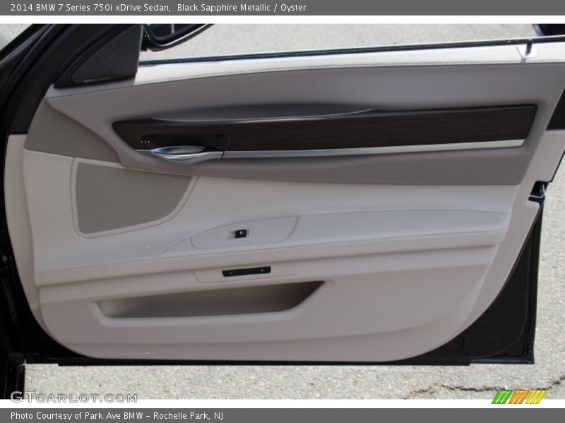 Black Sapphire Metallic / Oyster 2014 BMW 7 Series 750i xDrive Sedan
