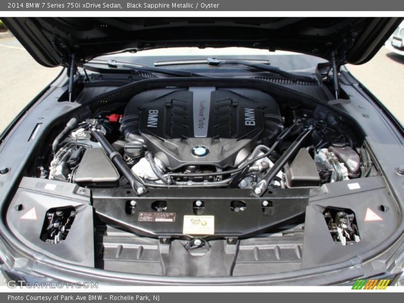 Black Sapphire Metallic / Oyster 2014 BMW 7 Series 750i xDrive Sedan