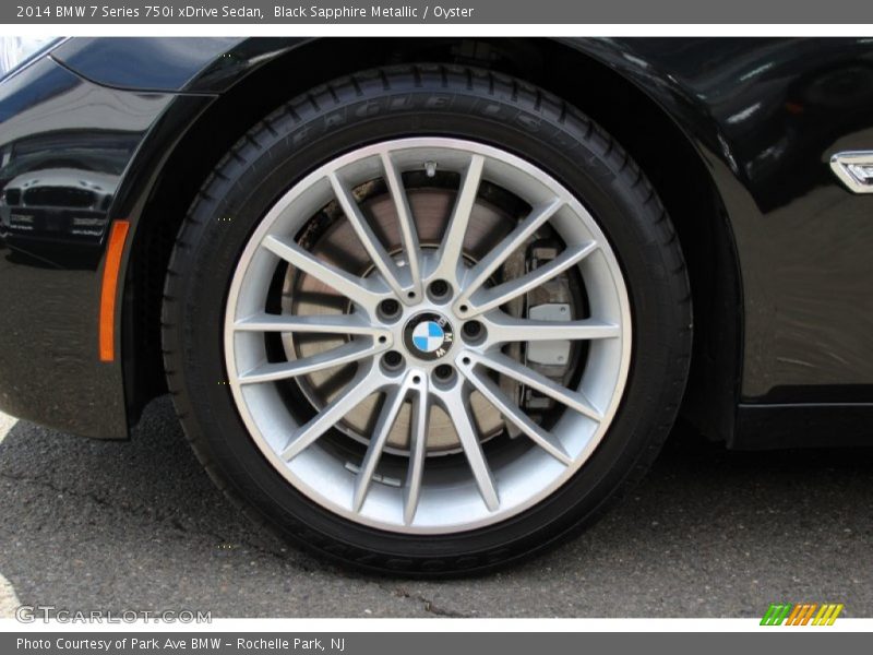 Black Sapphire Metallic / Oyster 2014 BMW 7 Series 750i xDrive Sedan