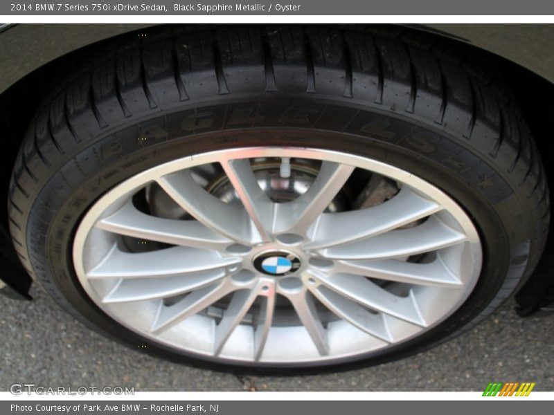 Black Sapphire Metallic / Oyster 2014 BMW 7 Series 750i xDrive Sedan