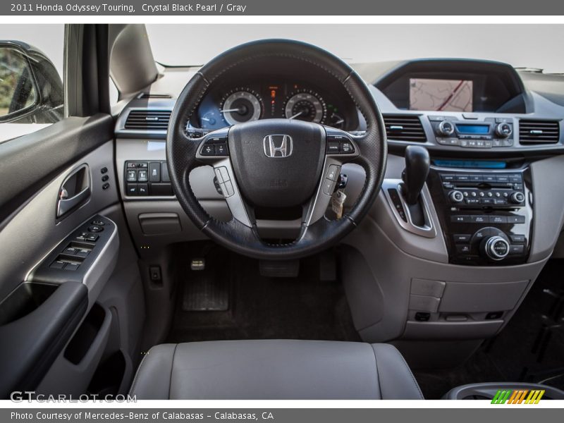 Crystal Black Pearl / Gray 2011 Honda Odyssey Touring